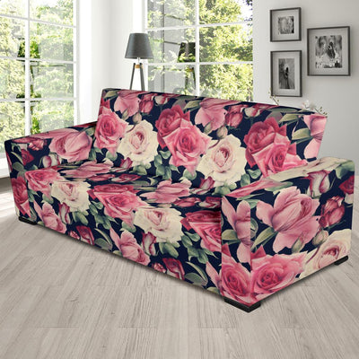 Rose Pattern Print Design RO05 Sofa Slipcover-JORJUNE.COM