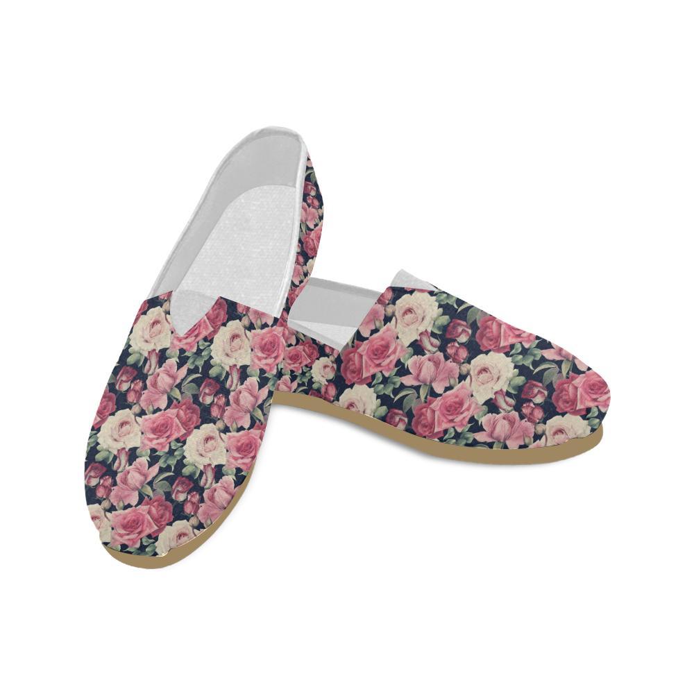 Rose Pattern Print Design RO05 Women Casual Shoes-JorJune.com
