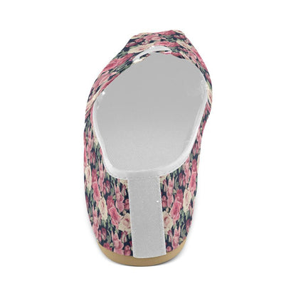 Rose Pattern Print Design RO05 Women Casual Shoes-JorJune.com