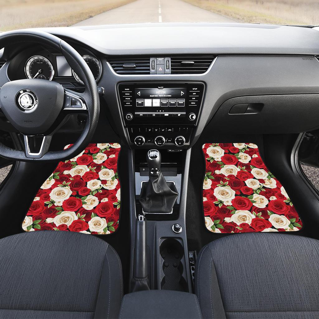 Rose Pattern Print Design RO06 Car Floor Mats-JORJUNE.COM