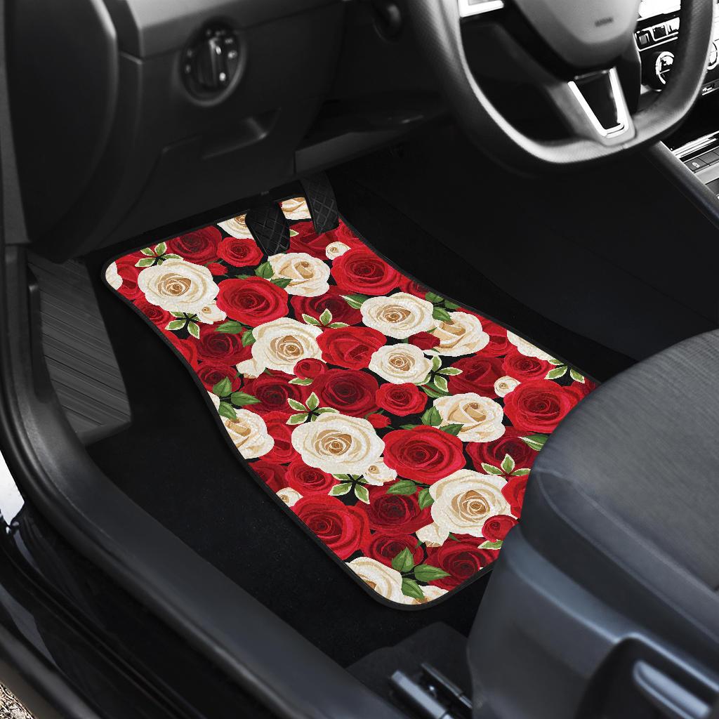 Rose Pattern Print Design RO06 Car Floor Mats-JORJUNE.COM