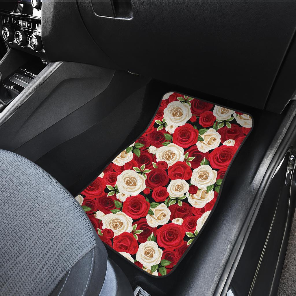Rose Pattern Print Design RO06 Car Floor Mats-JORJUNE.COM