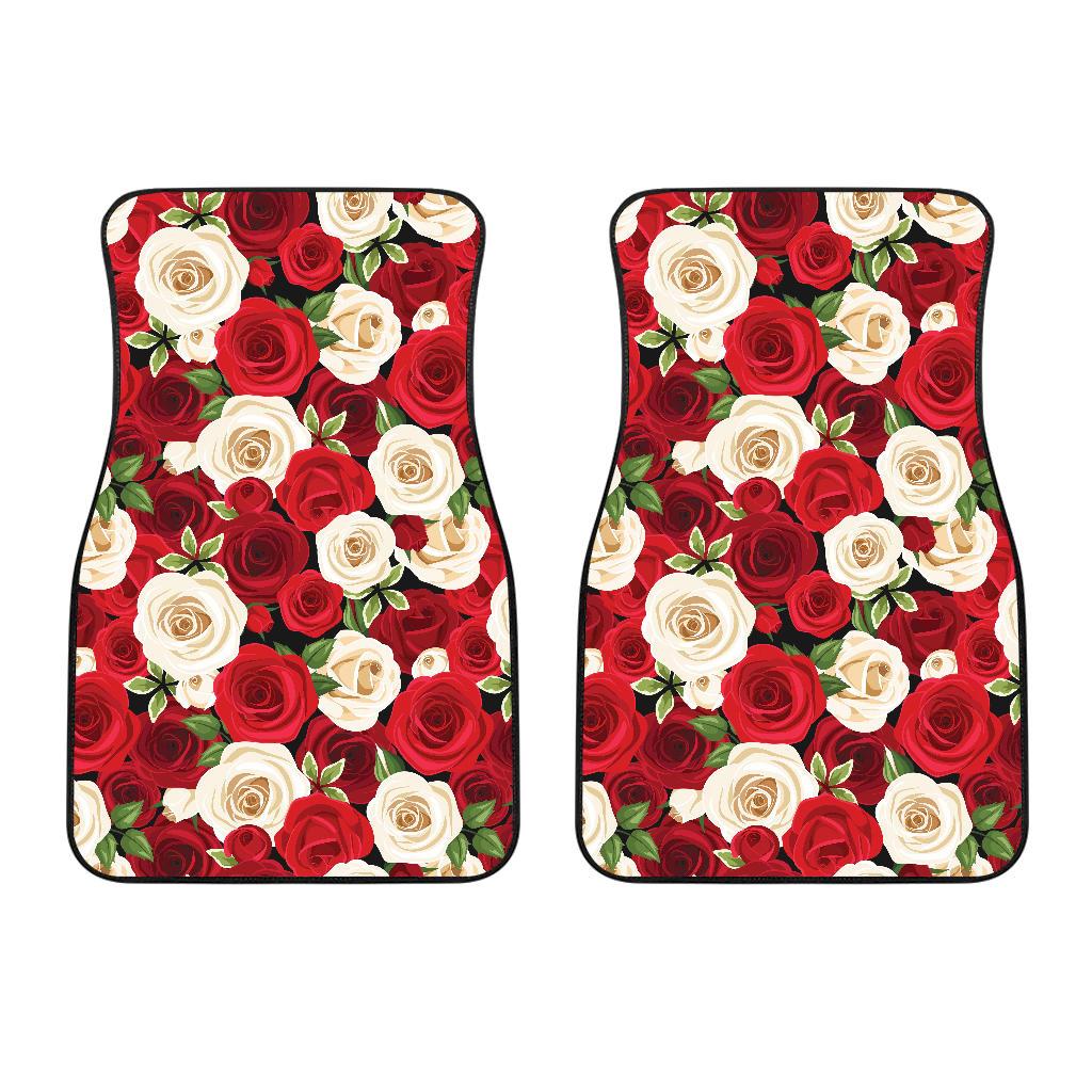 Rose Pattern Print Design RO06 Car Floor Mats-JORJUNE.COM