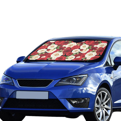 Rose Pattern Print Design RO06 Car Sun Shade-JorJune