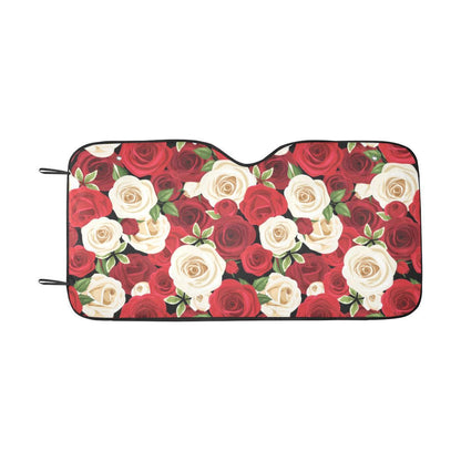 Rose Pattern Print Design RO06 Car Sun Shade-JorJune