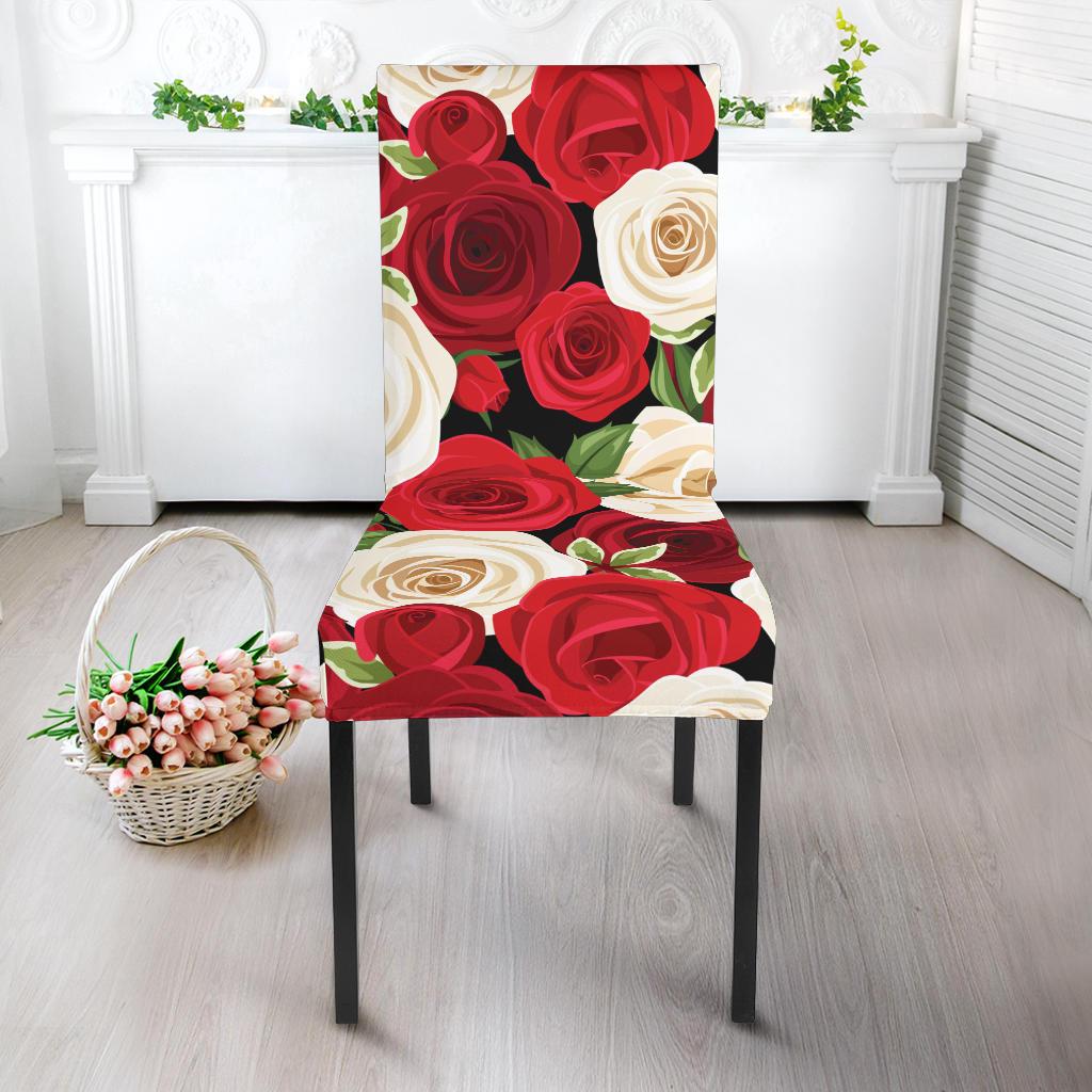 Rose Pattern Print Design RO06 Dining Chair Slipcover-JORJUNE.COM
