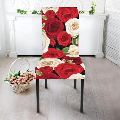 Rose Pattern Print Design RO06 Dining Chair Slipcover-JORJUNE.COM