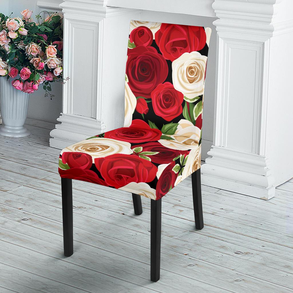 Rose Pattern Print Design RO06 Dining Chair Slipcover-JORJUNE.COM