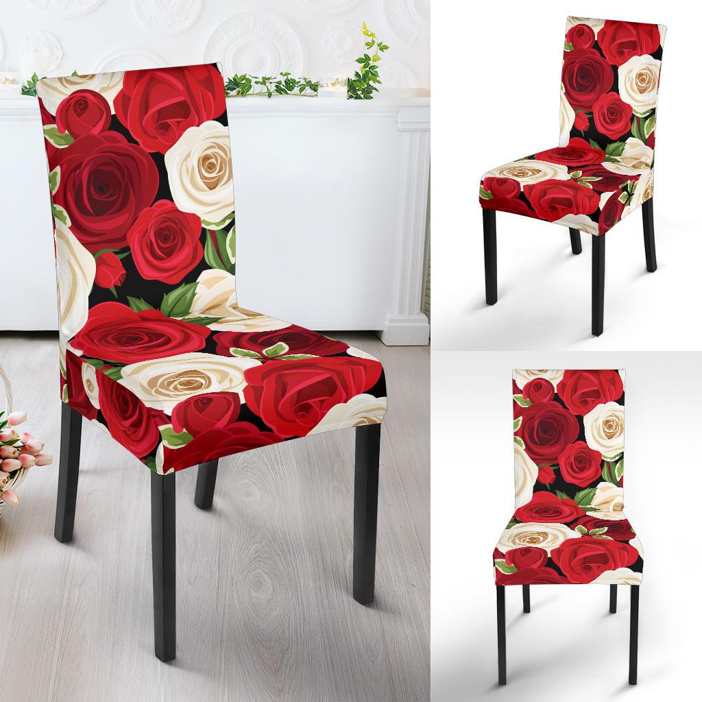 Rose Pattern Print Design RO06 Dining Chair Slipcover-JORJUNE.COM