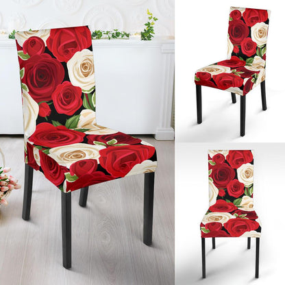 Rose Pattern Print Design RO06 Dining Chair Slipcover-JORJUNE.COM