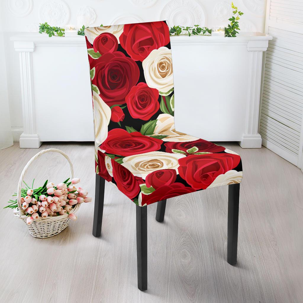 Rose Pattern Print Design RO06 Dining Chair Slipcover-JORJUNE.COM