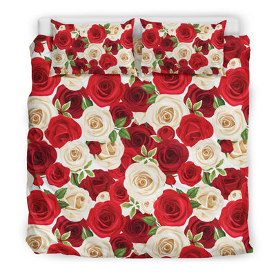 Rose Pattern Print Design RO06 Duvet Cover Bedding Set-JORJUNE.COM