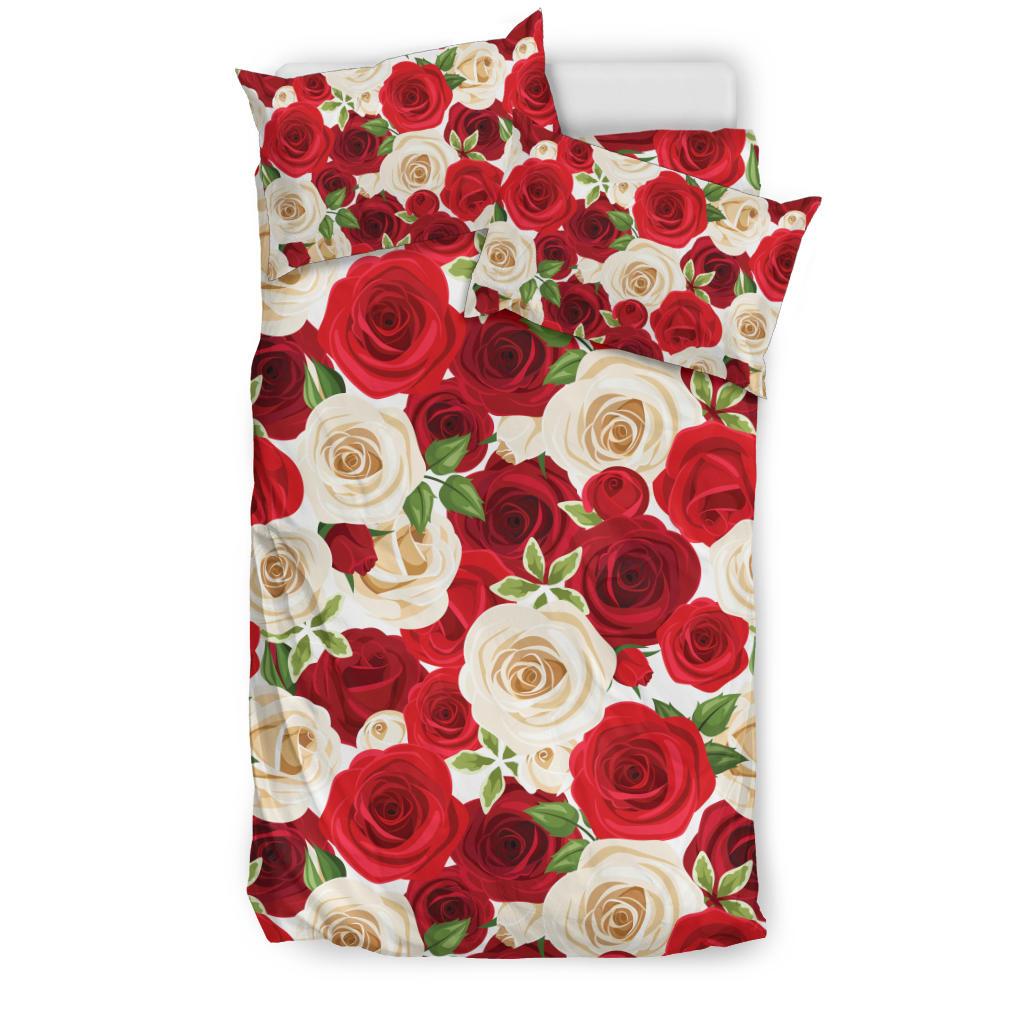 Rose Pattern Print Design RO06 Duvet Cover Bedding Set-JORJUNE.COM