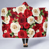 Rose Pattern Print Design RO06 Hooded Blanket-JORJUNE.COM