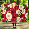 Rose Pattern Print Design RO06 Hooded Blanket-JORJUNE.COM