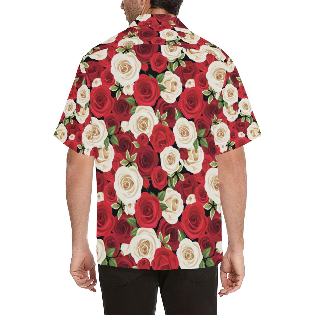 Rose Pattern Print Design RO06 Men Hawaiian Shirt-JorJune