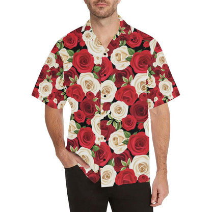 Rose Pattern Print Design RO06 Men Hawaiian Shirt-JorJune