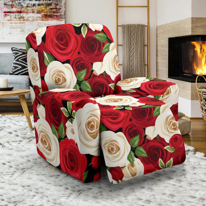 Rose Pattern Print Design RO06 Recliner Slipcover-JORJUNE.COM