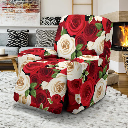 Rose Pattern Print Design RO06 Recliner Slipcover-JORJUNE.COM