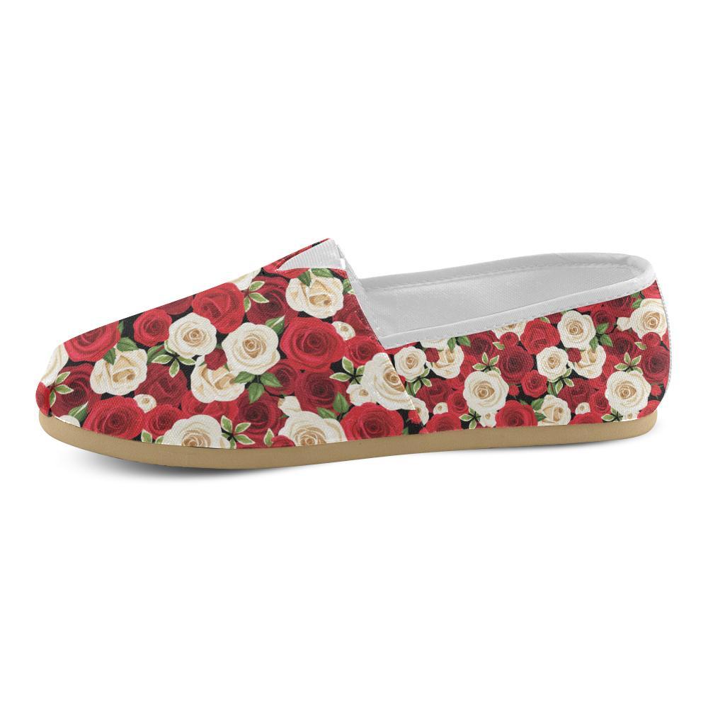 Rose Pattern Print Design RO06 Women Casual Shoes-JorJune.com