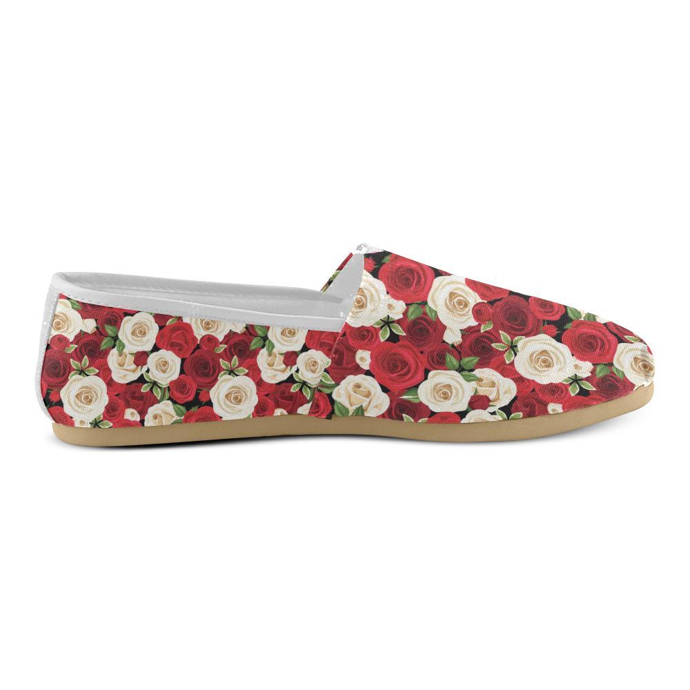 Rose Pattern Print Design RO06 Women Casual Shoes-JorJune.com