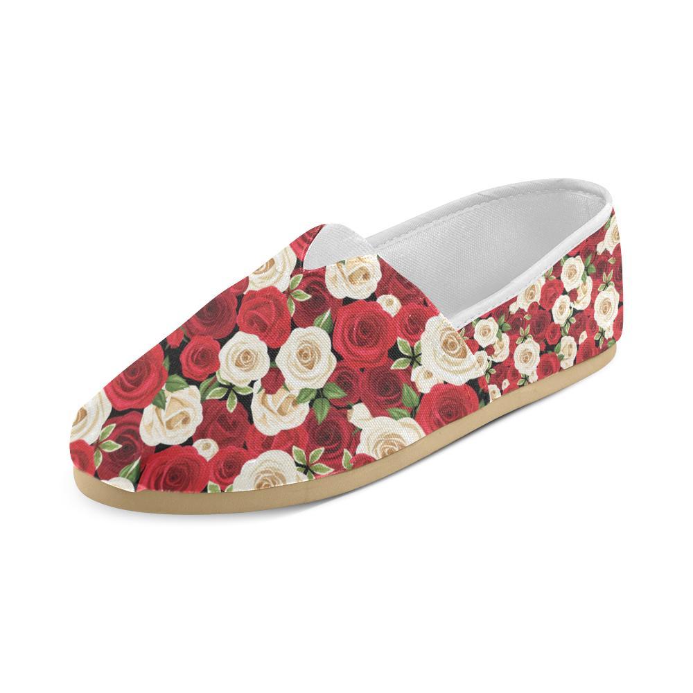 Rose Pattern Print Design RO06 Women Casual Shoes-JorJune.com