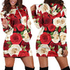 Rose Pattern Print Design RO06 Women Hoodie Dress