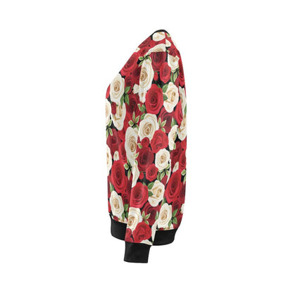 Rose Pattern Print Design RO06 Women Long Sleeve Sweatshirt-JorJune