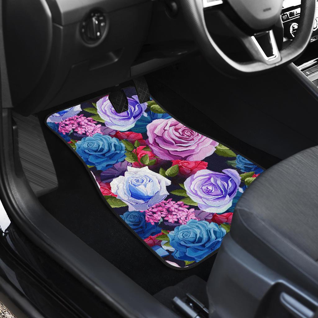 Rose Pattern Print Design RO09 Car Floor Mats-JORJUNE.COM