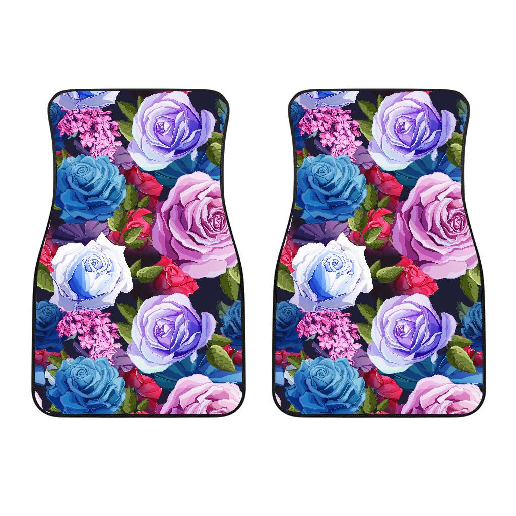 Rose Pattern Print Design RO09 Car Floor Mats-JORJUNE.COM