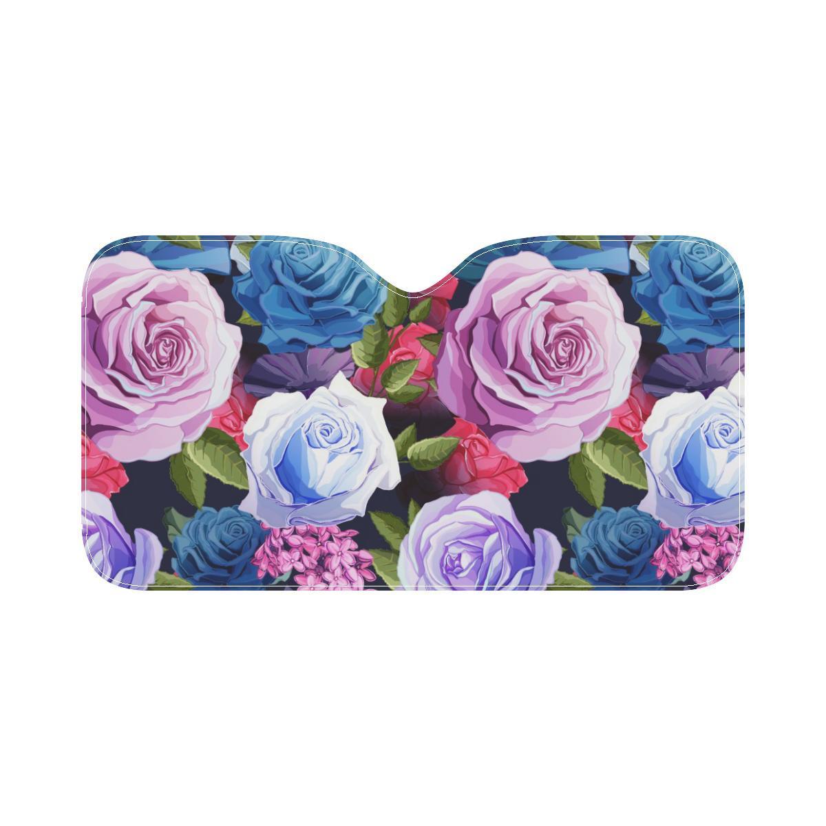 Rose Pattern Print Design RO09 Car Sun Shade-JorJune