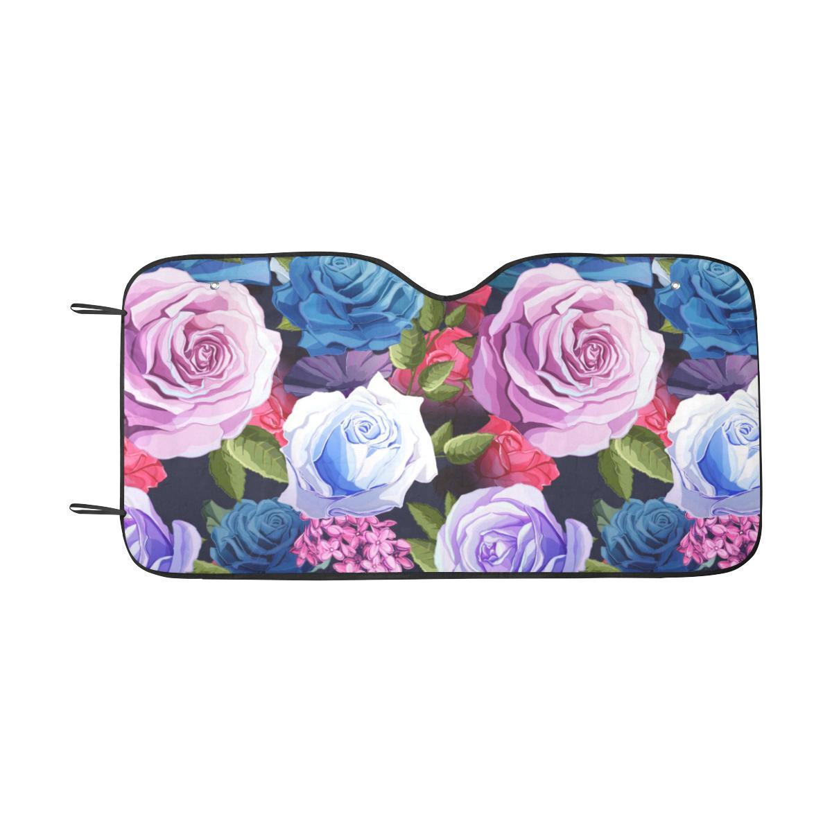 Rose Pattern Print Design RO09 Car Sun Shade-JorJune