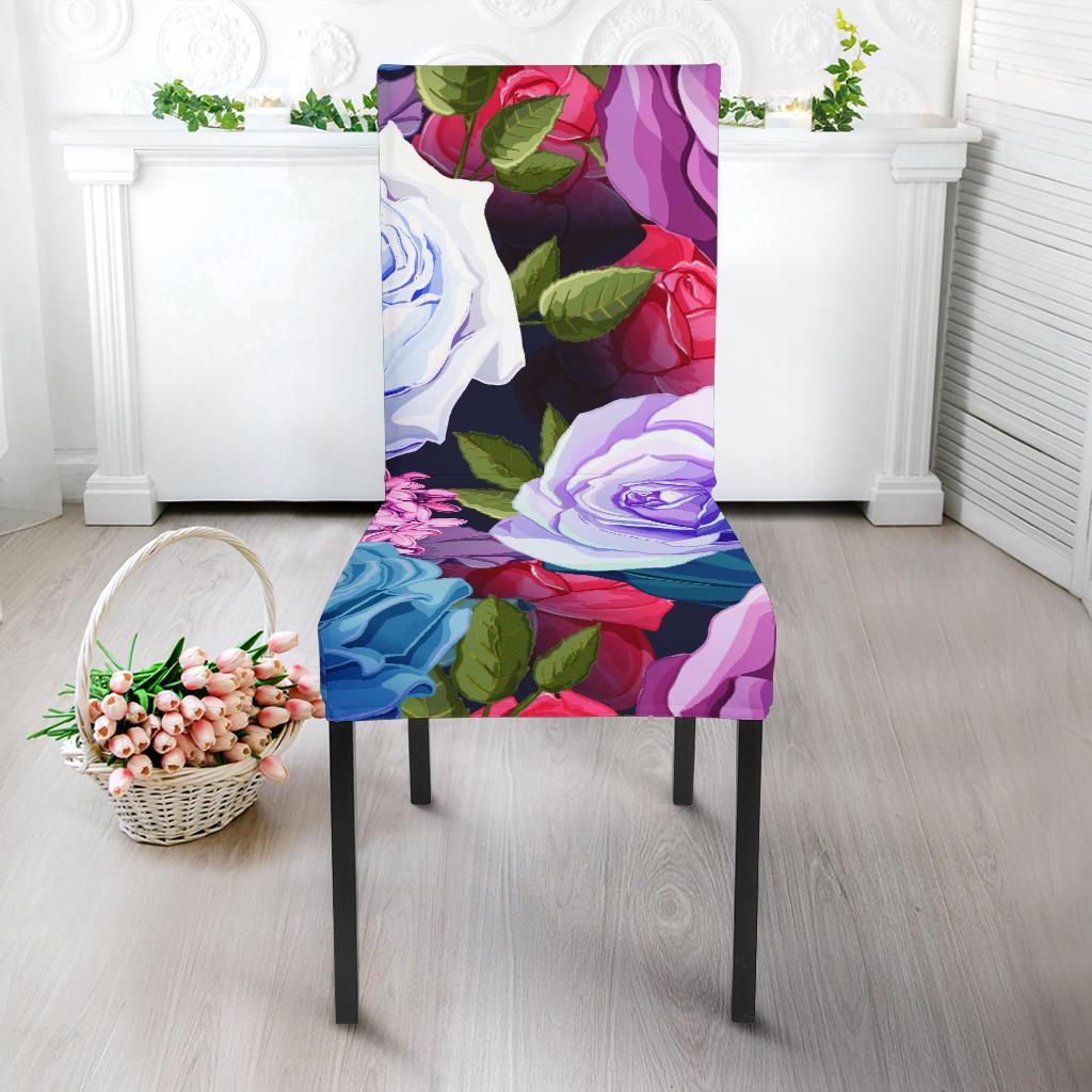 Rose Pattern Print Design RO09 Dining Chair Slipcover-JORJUNE.COM