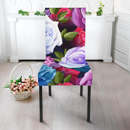 Rose Pattern Print Design RO09 Dining Chair Slipcover-JORJUNE.COM