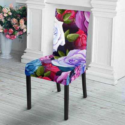 Rose Pattern Print Design RO09 Dining Chair Slipcover-JORJUNE.COM