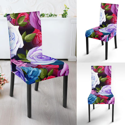 Rose Pattern Print Design RO09 Dining Chair Slipcover-JORJUNE.COM