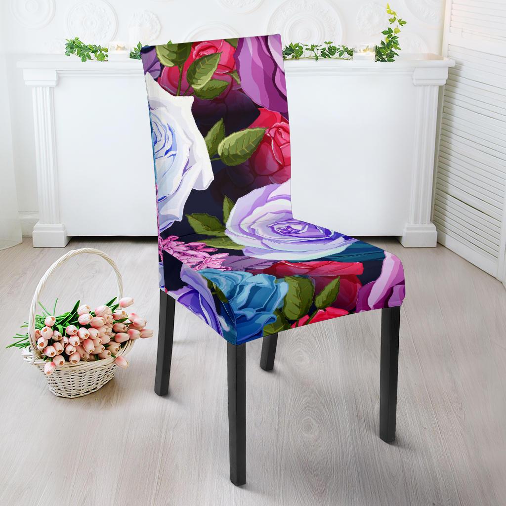 Rose Pattern Print Design RO09 Dining Chair Slipcover-JORJUNE.COM
