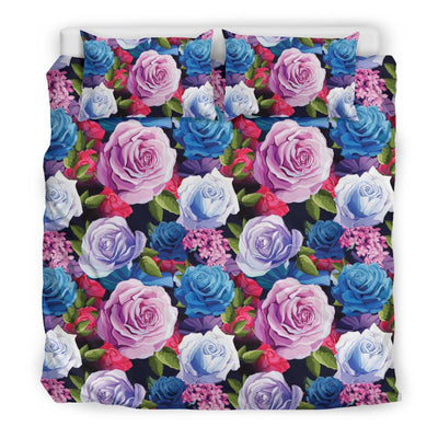 Rose Pattern Print Design RO09 Duvet Cover Bedding Set-JORJUNE.COM