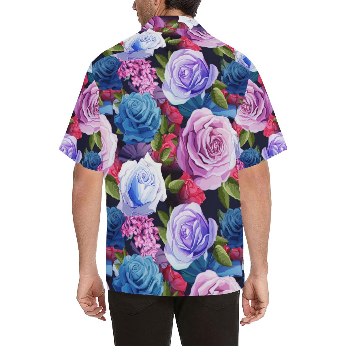 Rose Pattern Print Design RO09 Men Hawaiian Shirt-JorJune