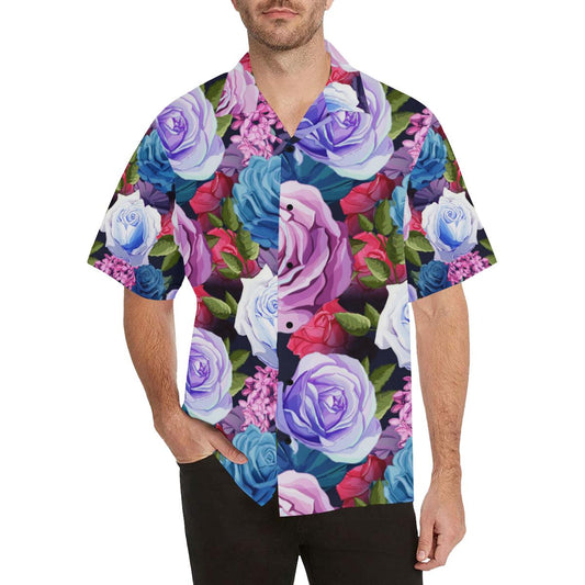 Rose Pattern Print Design RO09 Men Hawaiian Shirt-JorJune