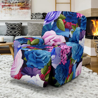 Rose Pattern Print Design RO09 Recliner Slipcover-JORJUNE.COM
