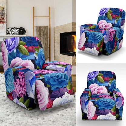 Rose Pattern Print Design RO09 Recliner Slipcover-JORJUNE.COM