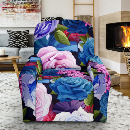 Rose Pattern Print Design RO09 Recliner Slipcover-JORJUNE.COM