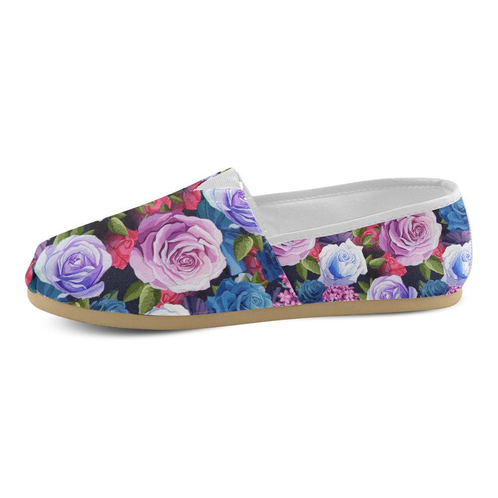 Rose Pattern Print Design RO09 Women Casual Shoes-JorJune.com