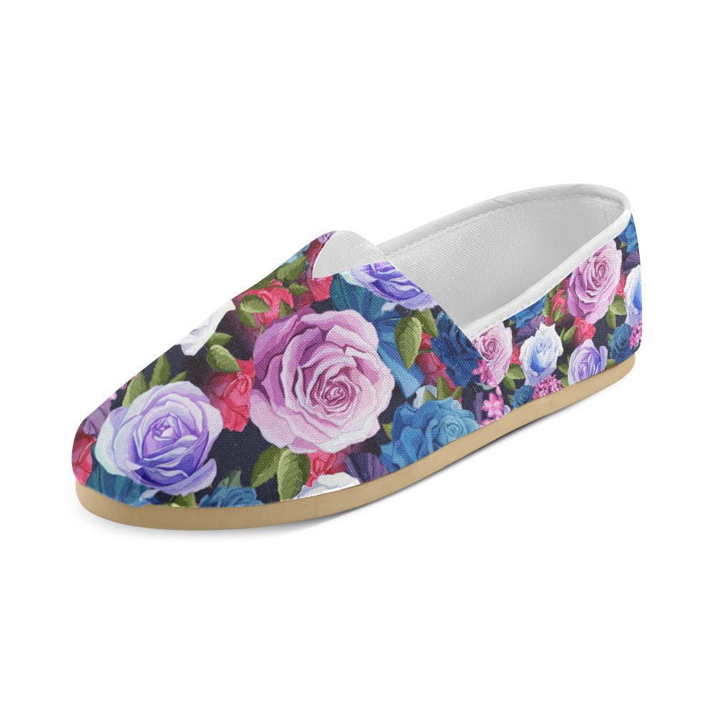 Rose Pattern Print Design RO09 Women Casual Shoes-JorJune.com