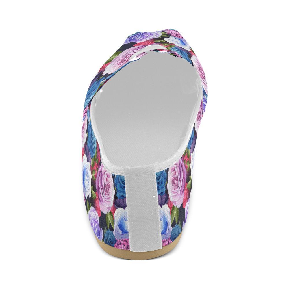 Rose Pattern Print Design RO09 Women Casual Shoes-JorJune.com
