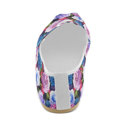 Rose Pattern Print Design RO09 Women Casual Shoes-JorJune.com