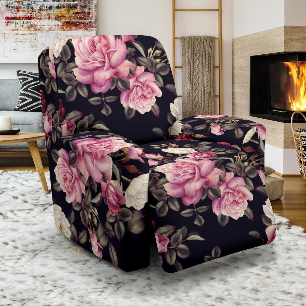 Rose Pattern Recliner Slipcover-JORJUNE.COM