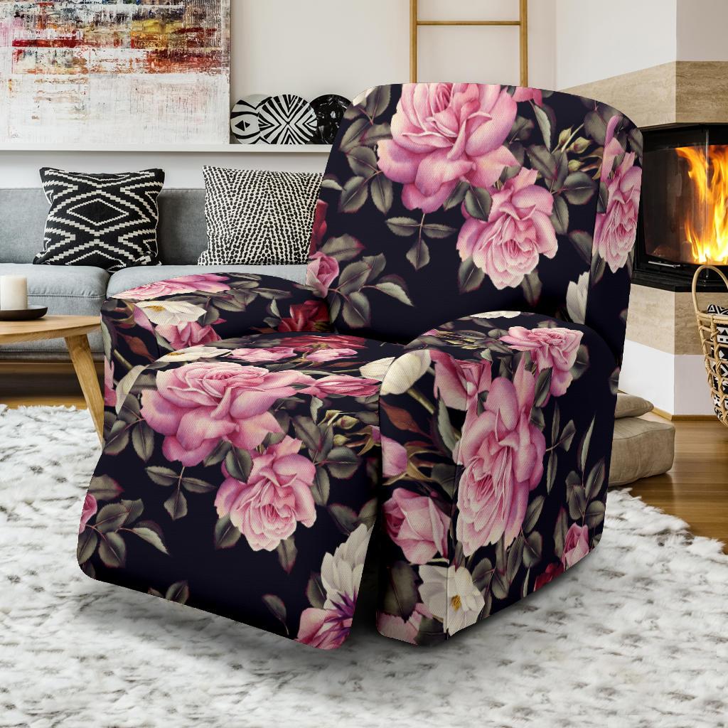 Rose Pattern Recliner Slipcover-JORJUNE.COM