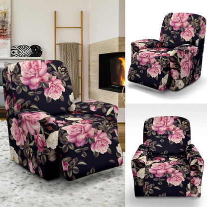 Rose Pattern Recliner Slipcover-JORJUNE.COM